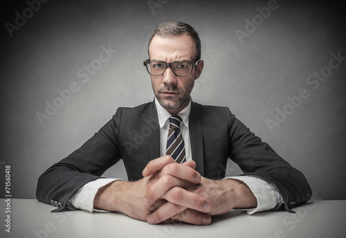 Serious businessman photo