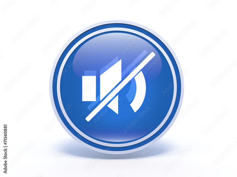 mute circular icon on white background mute circular icon on white background