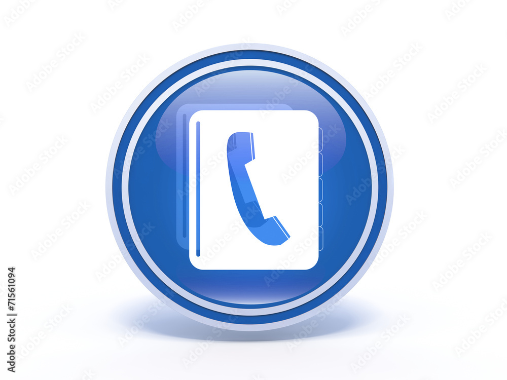 phonebook circular icon on white background phonebook circular icon on white background