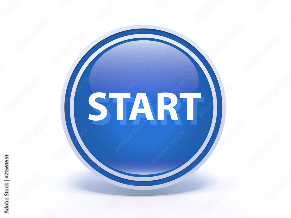 start circular icon on white background start circular icon on white background