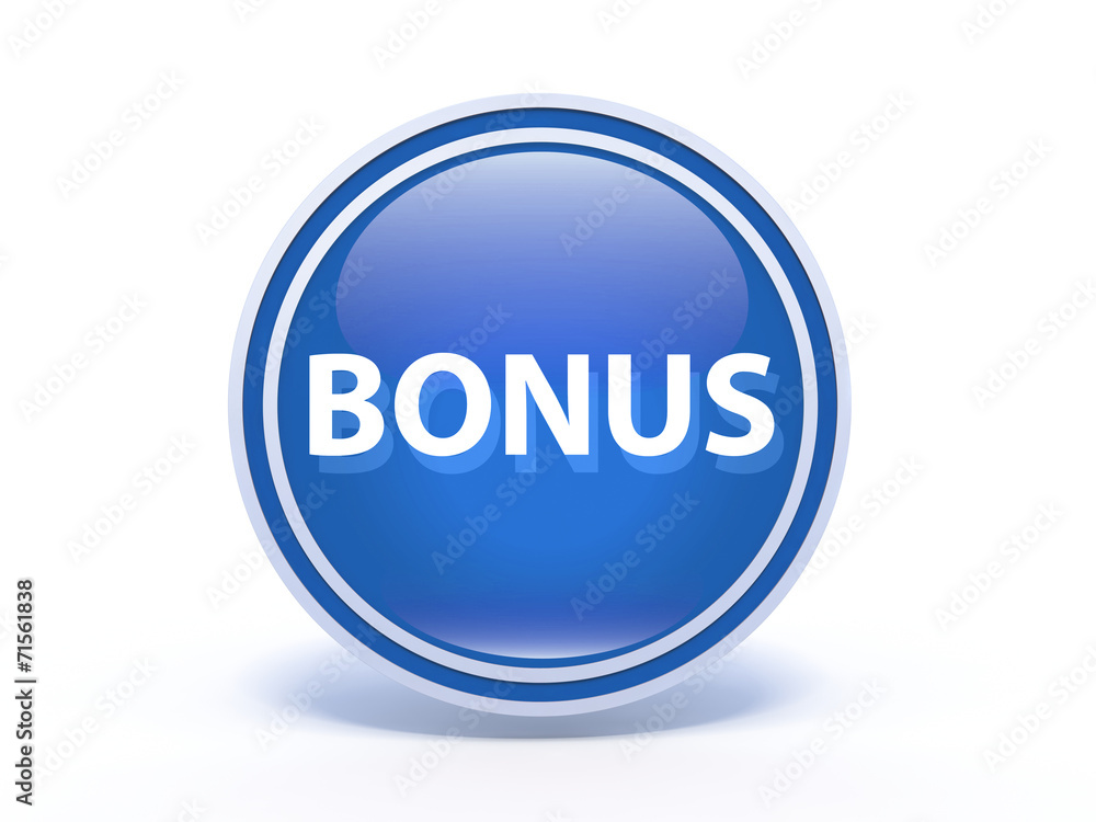 bonus circular icon on white background bonus circular icon on white background