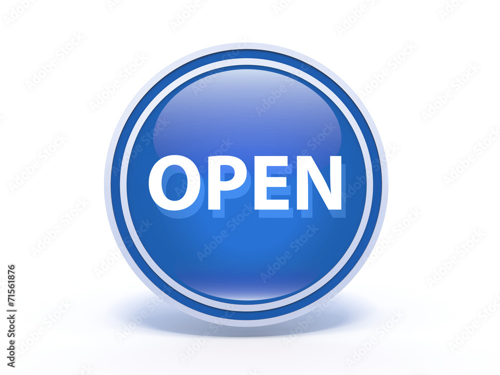 open circular icon on white background open circular icon on white background