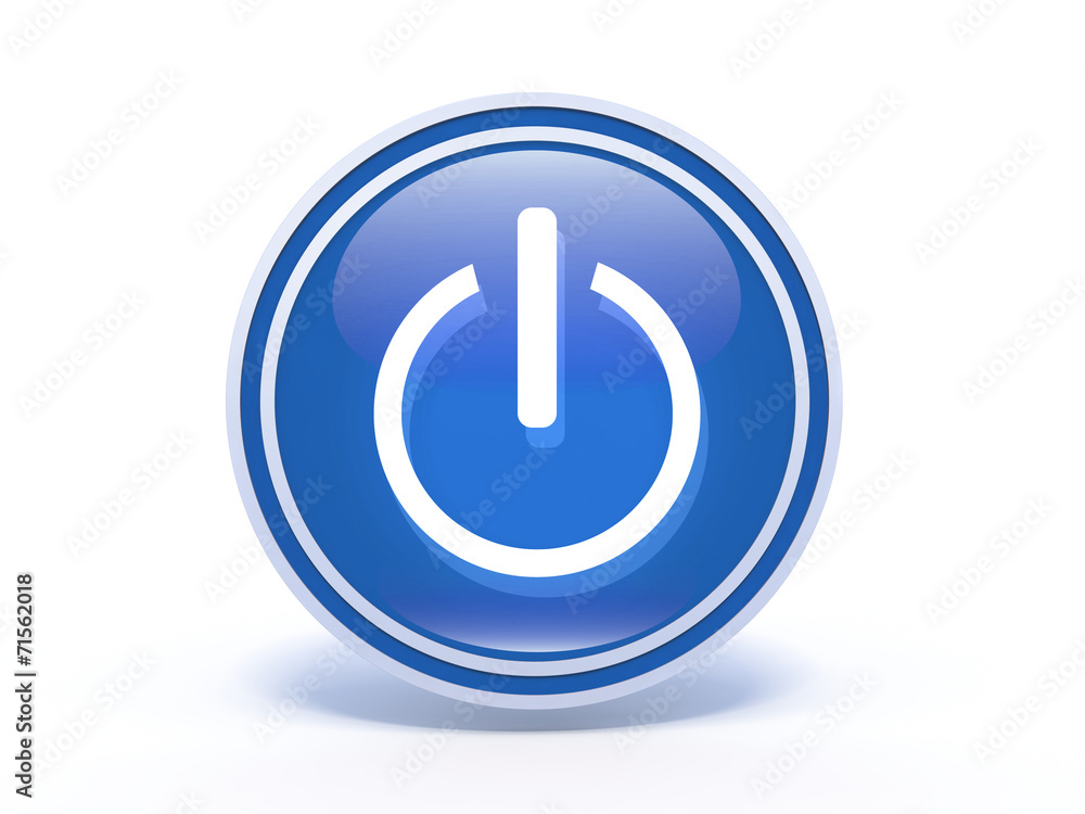 power circular icon on white background power circular icon on white background