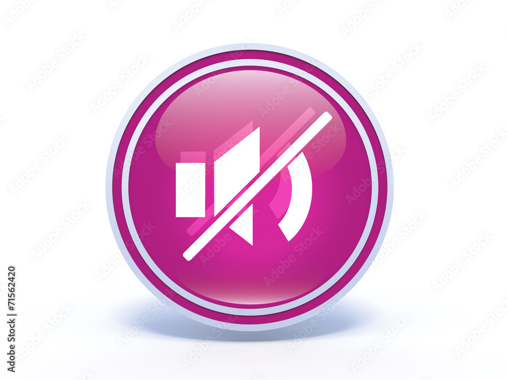 mute circular icon on white background mute circular icon on white background