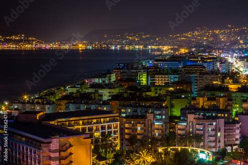 Turkish coast at night
