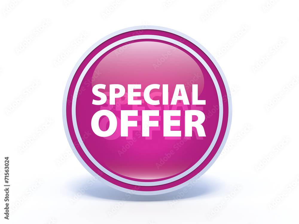 Special offer circular icon on white background Special offer circular icon on white background