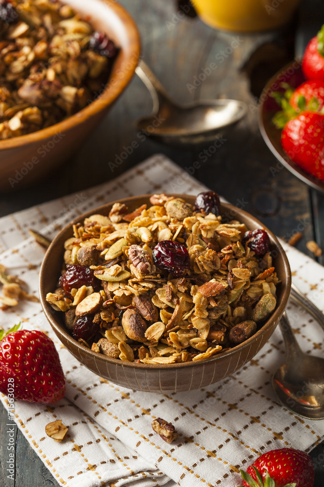 Healthy Homemade Granola with Nuts Healthy Homemade Granola with Nuts