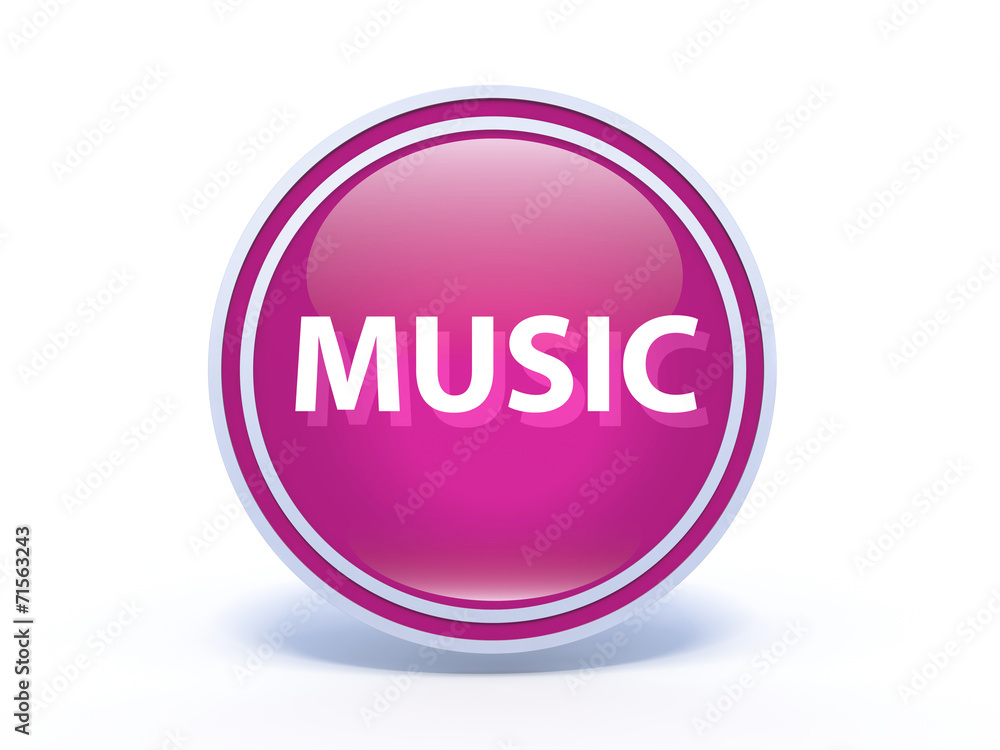 music circular icon on white background music circular icon on white background