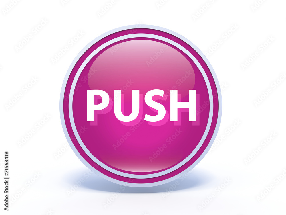 push circular icon on white background push circular icon on white background