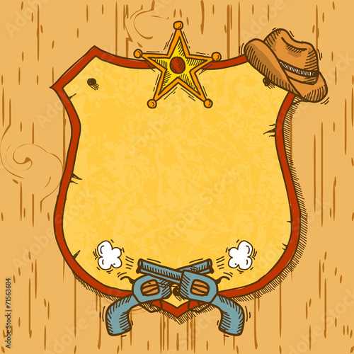 Cowboy sketch background