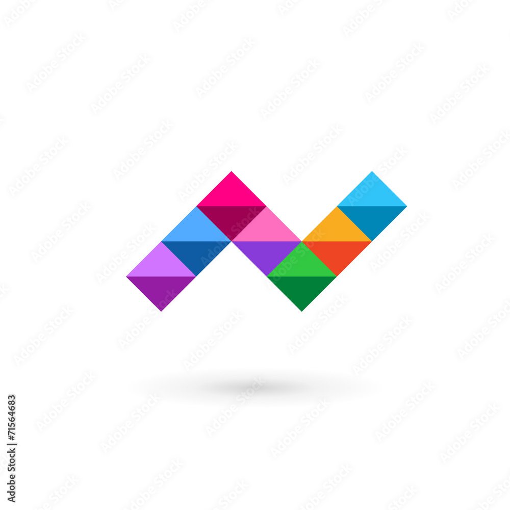 Letter N mosaic logo icon design template elements Letter N mosaic logo icon design template elements