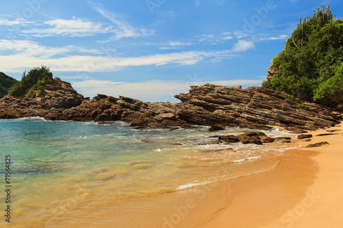 Small beach Ferradurinha sea roc, Buzios, Rio de Janeiro, Brazil photo