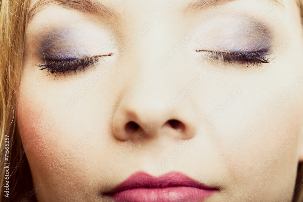 Closeup beautiful female eyes with make-up visage. Closeup beautiful female eyes with make-up visage.