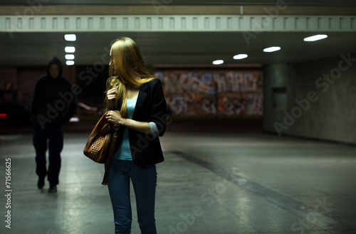 Photography Afraid woman in the subway