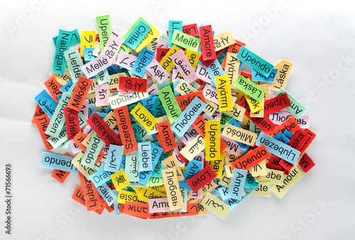 love multilingual word