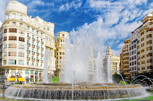 Cityscape of Valencia - third size population city in Spain.