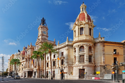 Cityscape historical places of Valencia - city in Spain.