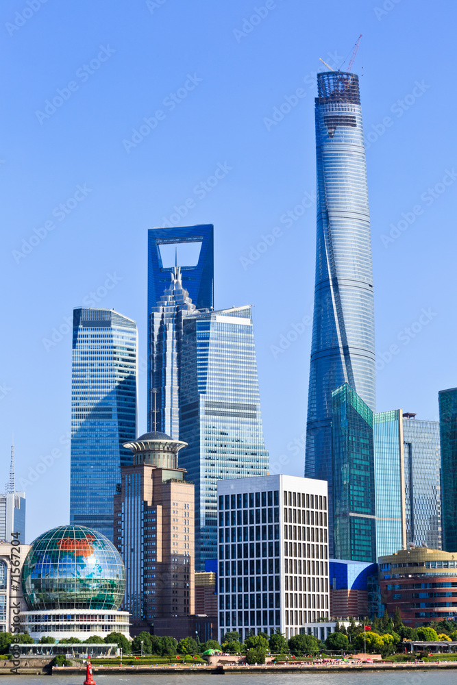 Naklejka premium Shanghai urban building