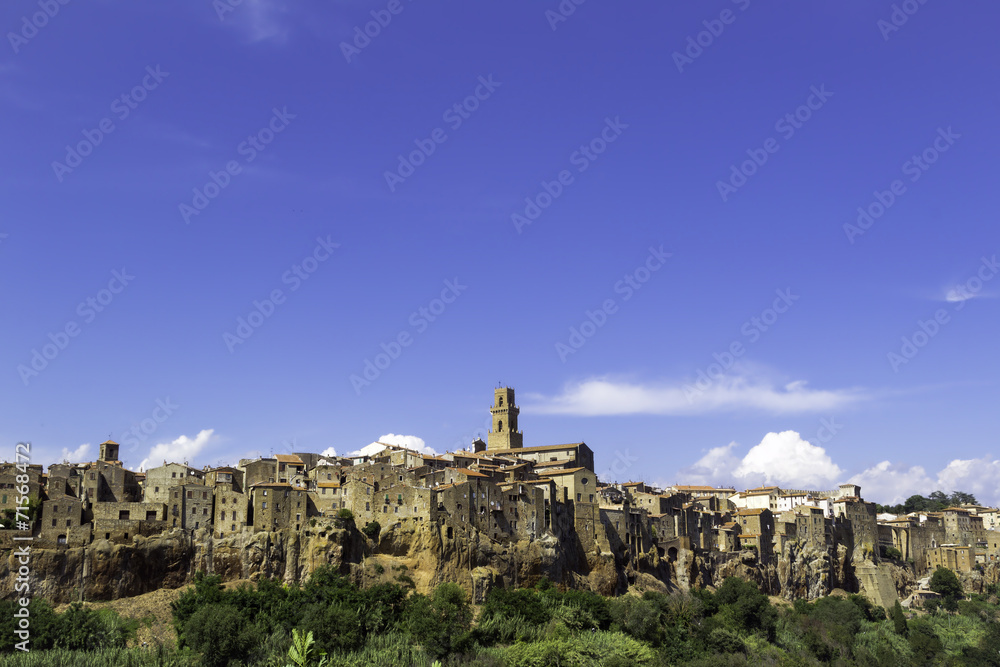 Pitigliano, Tuscany, panorama. Color image