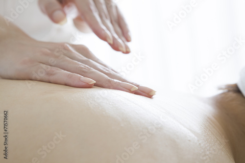 Women undergoing aromatherapy massage