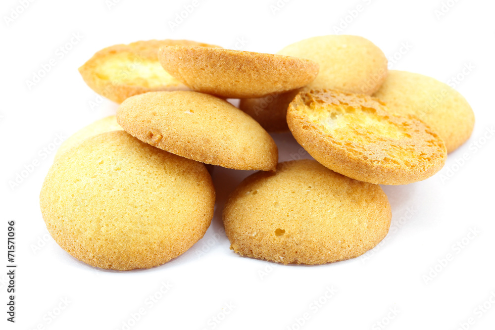 sponge biscuit on white background sponge biscuit on white background