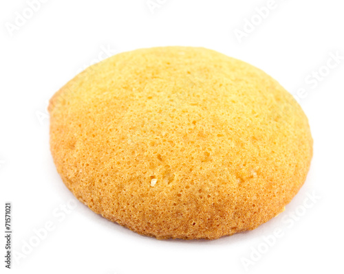 sponge biscuit on white background