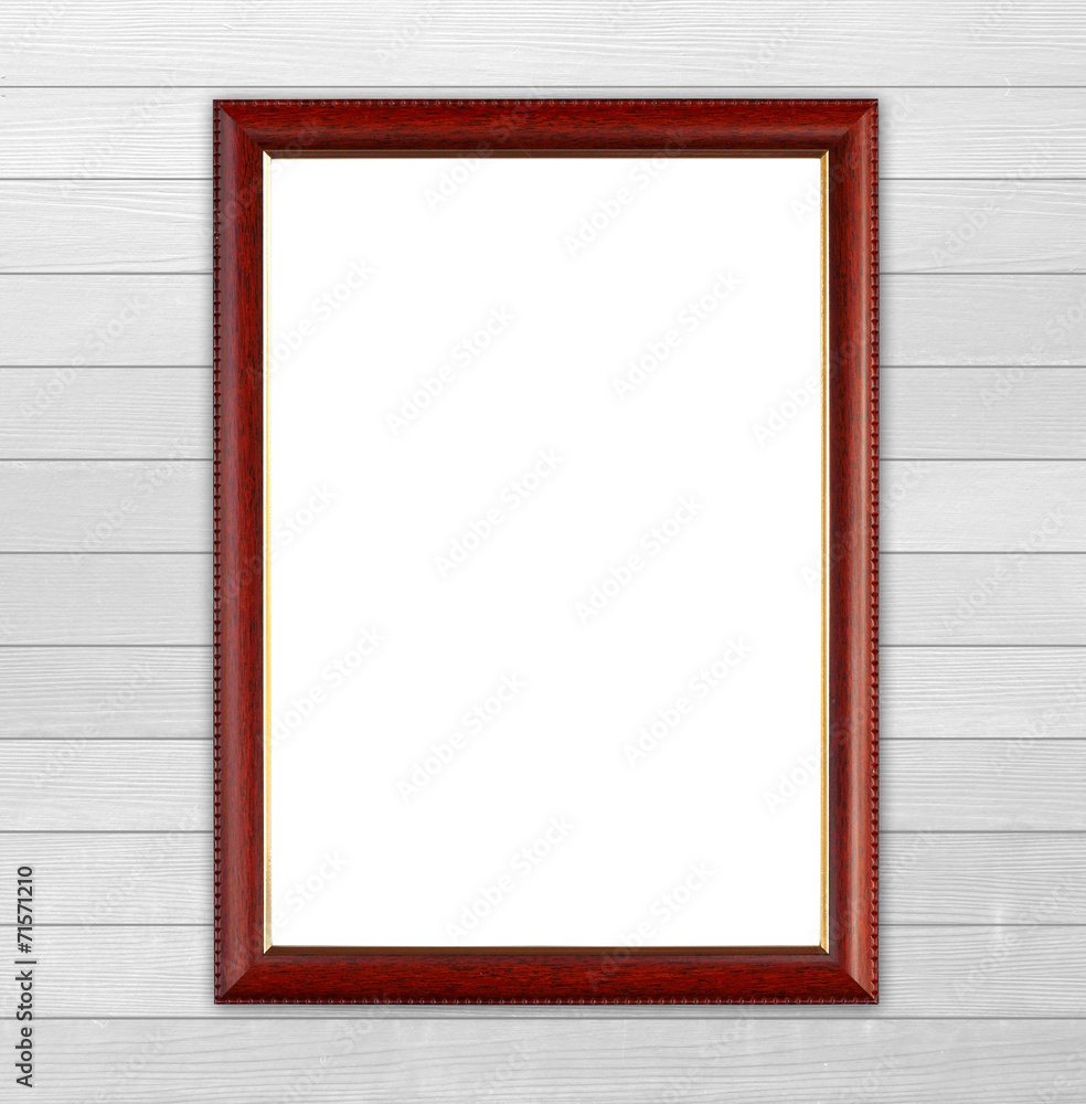 Fototapeta premium wood frame on wood wall