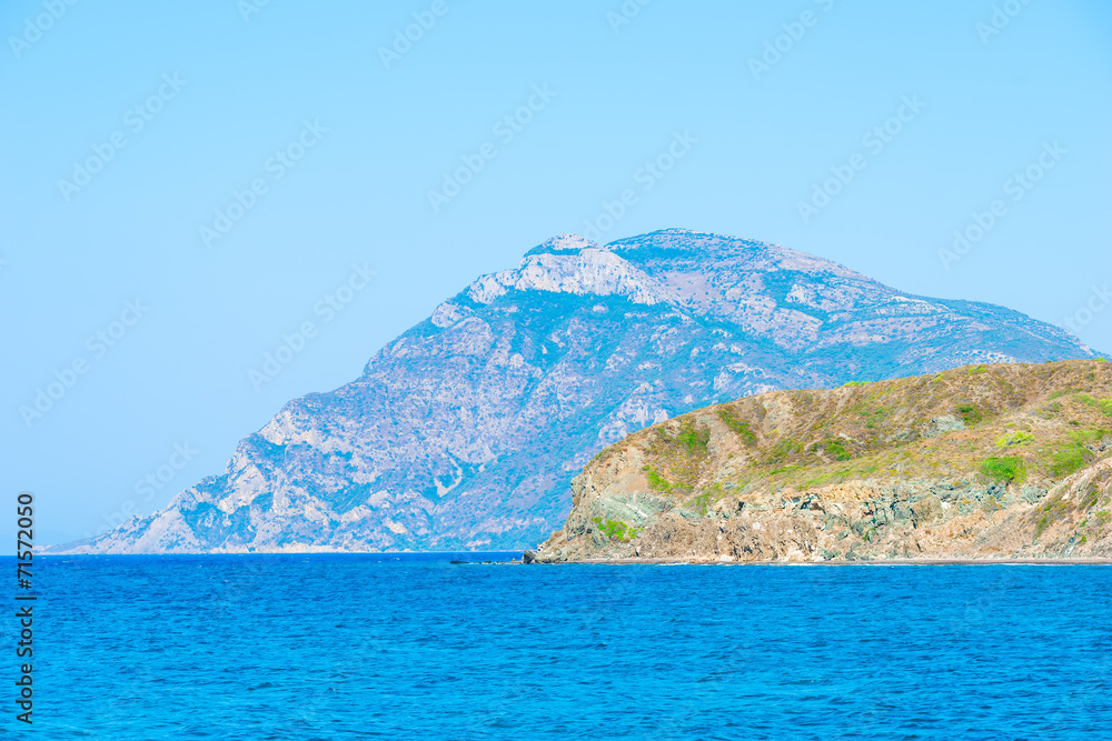 beautiful mountains and clear Aegean Sea