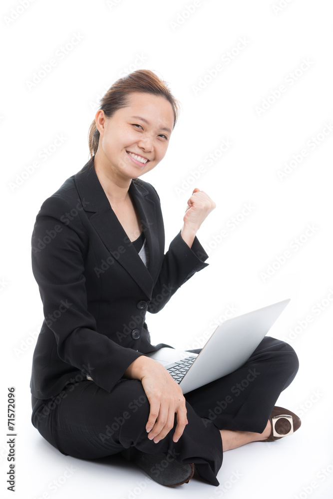 Asian women happiness with her Successful Asian women happiness with her Successful
