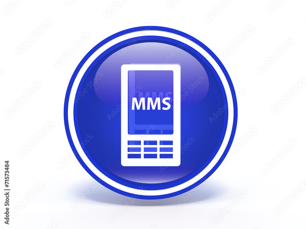 mms circular icon on white background mms circular icon on white background