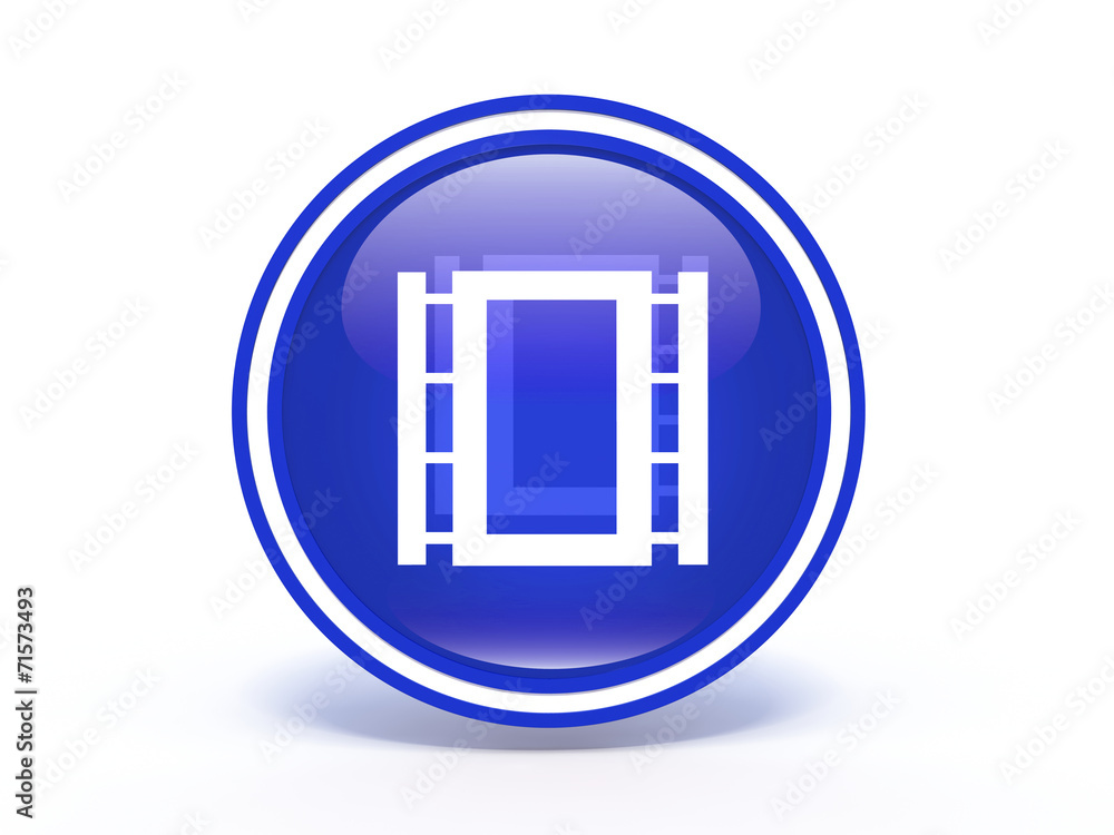 film circular icon on white background film circular icon on white background