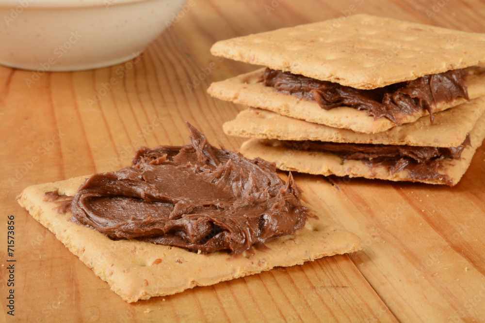 Graham crackers with frosting Graham crackers with frosting