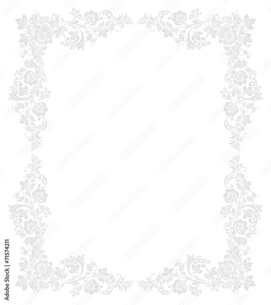 Ornate vector floral frame in Russian Ornate vector floral frame in Russian