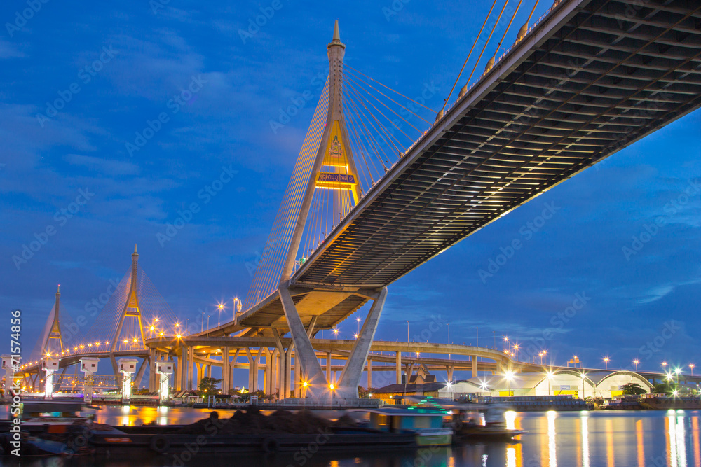 Naklejka premium Rama nine bridge
