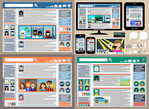 Social Networks. Blogs. Internet communication. vector