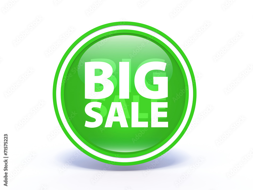 Big sale circular icon on white background Big sale circular icon on white background