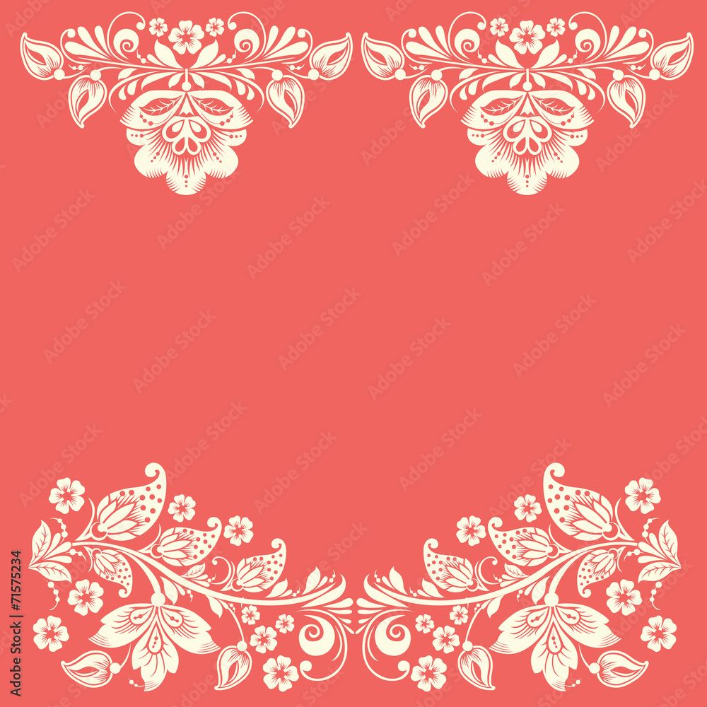 Vector background of floral pattern with traditional russian Vector background of floral pattern with traditional russian