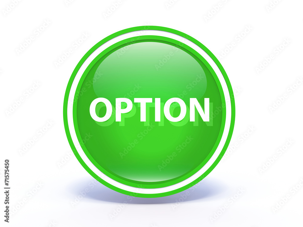 option circular icon on white background option circular icon on white background