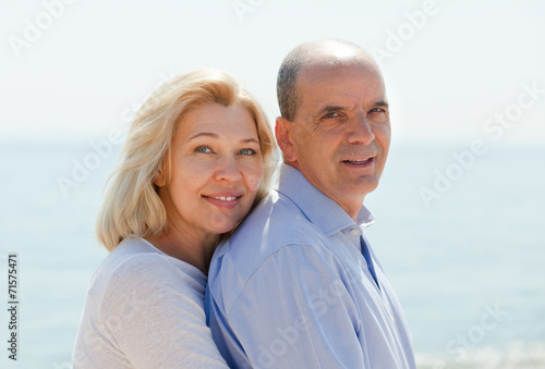 Elderly couple at sea shore