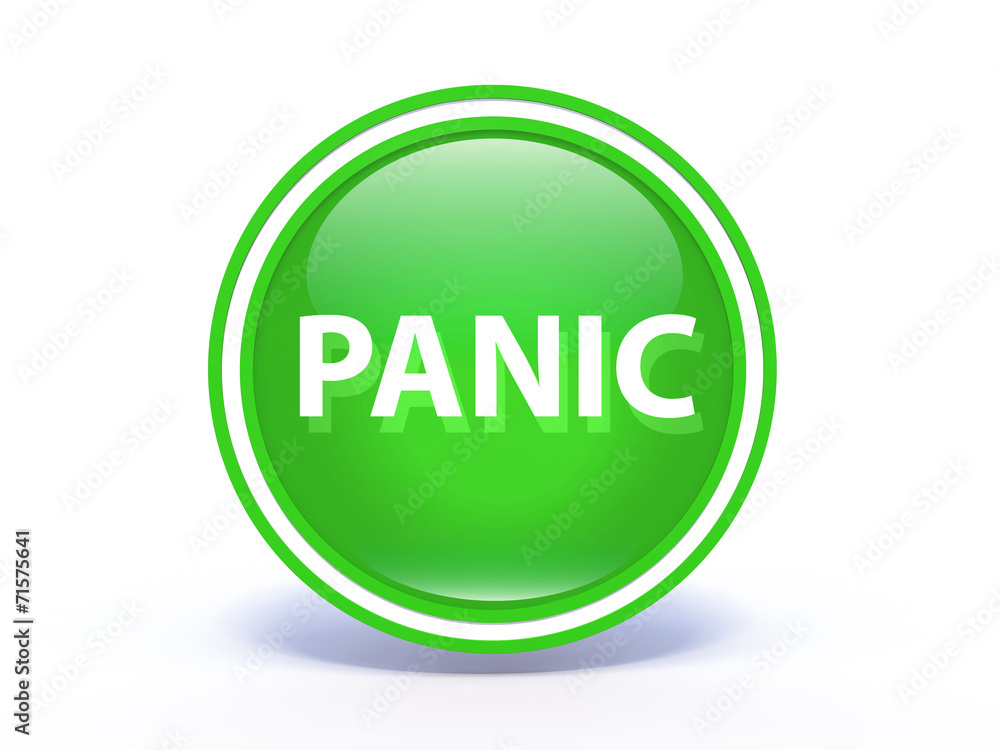 panic circular icon on white background panic circular icon on white background