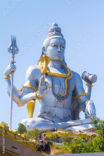 Statue of Lord Shiva in Murudeshwar Temple in Karnataka  India