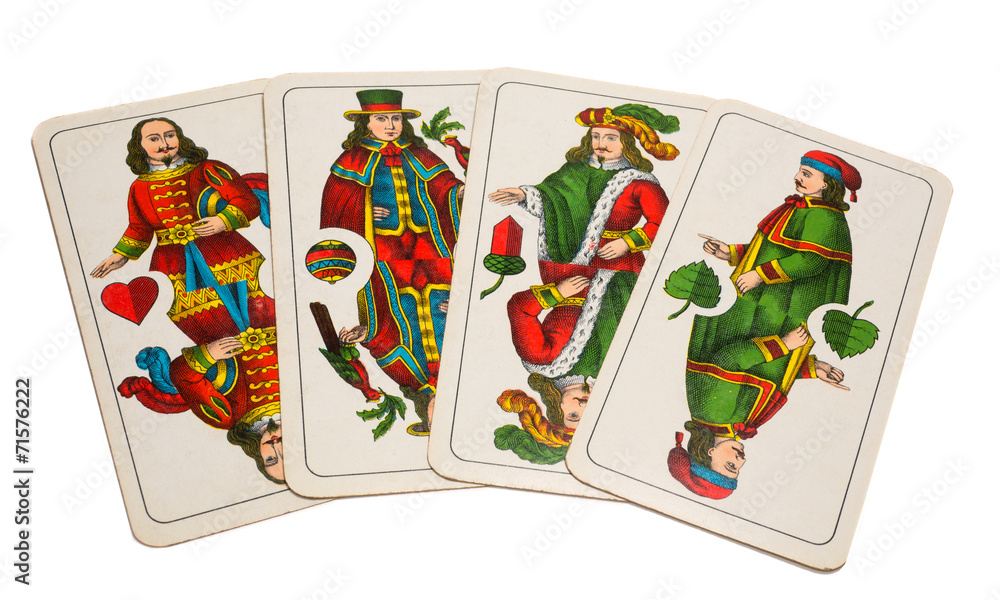 altes antikes kartenspiel, skatspiel, doppelkopf