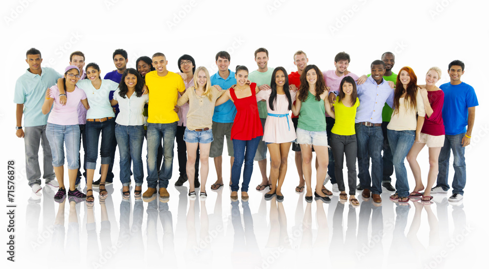 Obraz premium Large Group of People Smiling