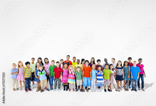 Diverse Group of Children Smiling