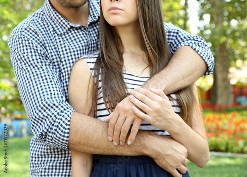 Embrace a loving couple out...