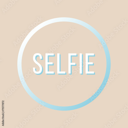 inscription selfie in gradient circle