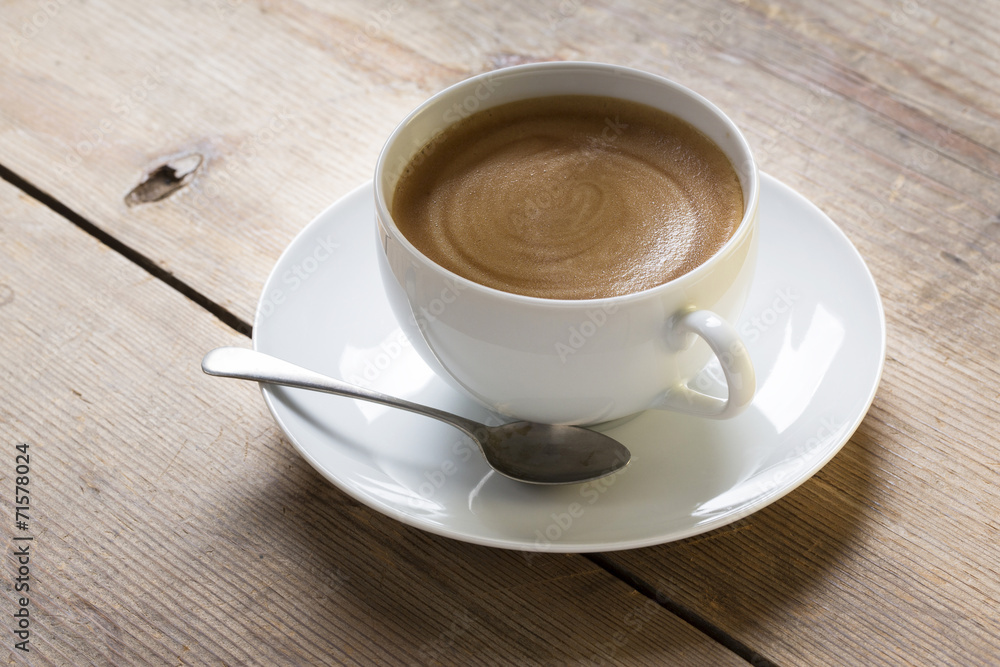 Cup of coffee with foam Cup of coffee with foam