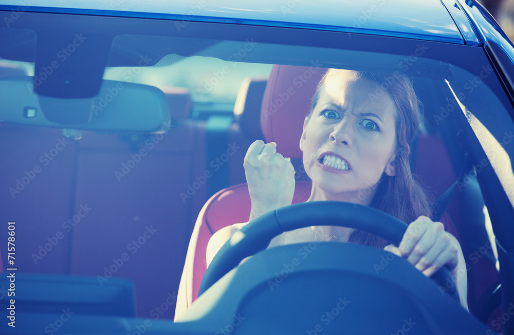 © pathdoc - angry aggressive woman driving car screaming © pathdoc - angry aggressive woman driving car screaming
