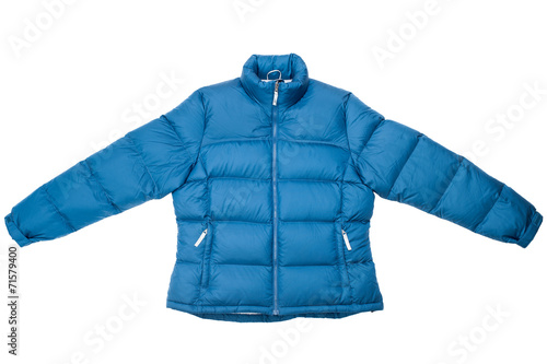 Blue down jacket