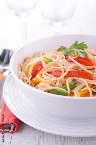 noodles and vegetables
